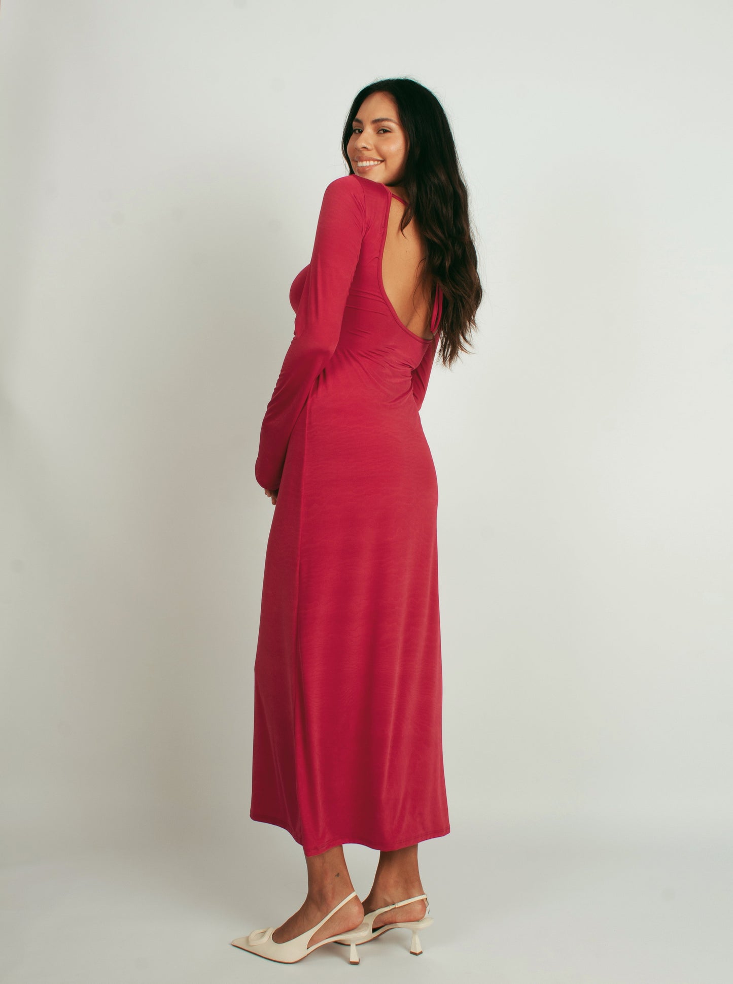 CLARA MAXI DRESS - Cherry