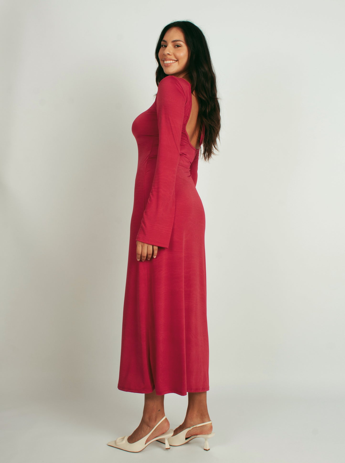 CLARA MAXI DRESS - Cherry